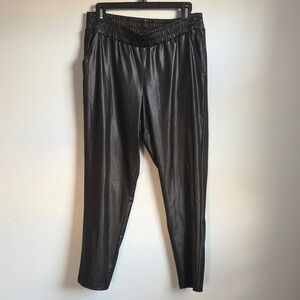 Guess faux-leather jogger pants, size M
